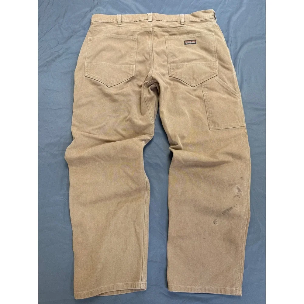 Patagonia Men's Iron Forge Hemp 5-Pocket Work Pants 40x30 Tan Brown Distressed